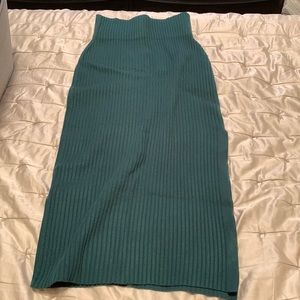 Emerald green sweater skirt